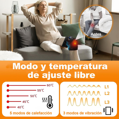 Relaja tus rodillas con calor y vibración